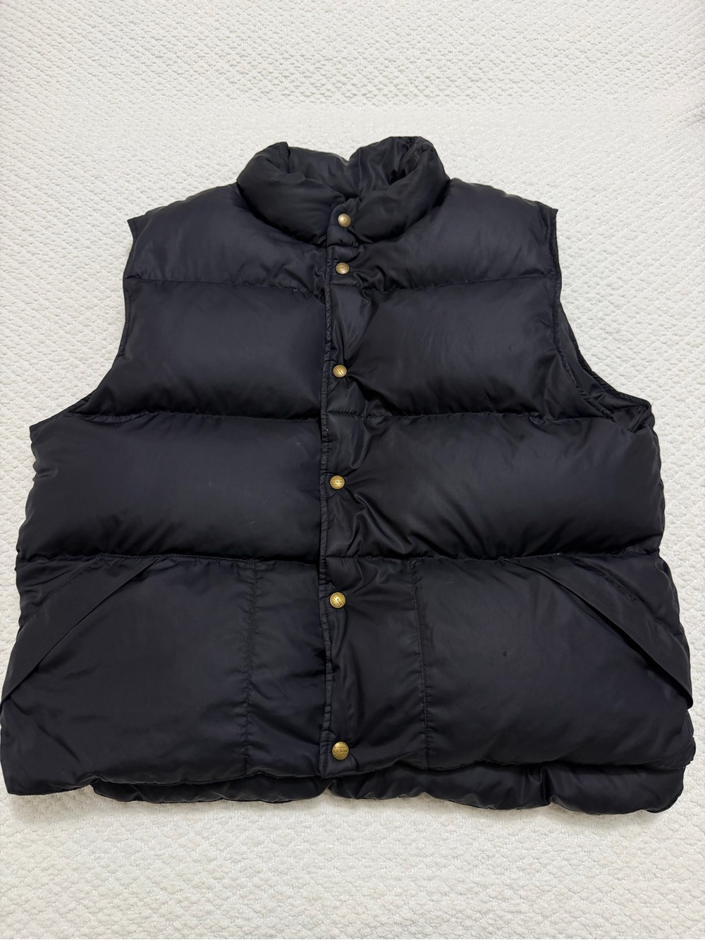 L.L. Bean Vintage Down Puffer Black Packable Vest Men’s Size Large